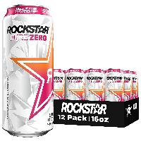 12-Pack 16-Oz Rockstar Pure Zero Energy Drink w/ C