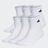 Adidas athletic Cushioned Quarter Socks 6 Pairs Bl
