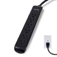 6-Outlet 4′ Philips Surge Protector Power St