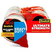 4-Pack Scotch Heavy Duty Shipping Packing Tape w/ 