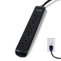 Philips 6-Outlet Surge Protector Power Strip $7 + 