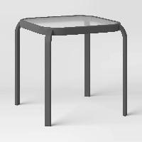 Room Essentials Glass Patio Side Table (Black) $15