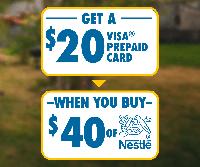 Spend $40+ on Select Nestle Products, Get $20 Visa